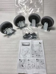 Rubbermaid Cart Casters 5" Non-marking Wheel For 4300, 4400, 4401, 4500, 4525. Fixed Price $52.50.