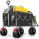 Overmont Collapsible Wagon With Tailgate - 49.2" Extended Heavy Duty Foldable. Fixed Price $152.59.