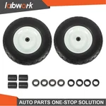 Labwork 2PC 16-4.80/4.00-8 Flat Free Tire & Wheel 5/8" Axle Bore Hole Solid. Fixed Price $68.20.