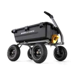 Gorilla Dump Cart 7-CU-FT Poly Garden Tool Black With 1200-LB Weight Capacity. Fixed Price $245.52.