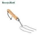Berry&bird 12.9IN Garden Fork Stainless Steel Weed With Wooden Handle. Fixed Price $13.99.
