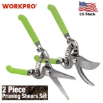 Workpro 2 Piece Pruning Shears Set Drop Forged With Carbon Steel Straight Blade. Fixed Price $20.99.
