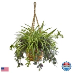 Nearly Natural 30IN. Wandering Jew Spider Artificial Plant Hanging Basket. Fixed Price $111.36.