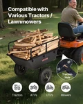 Garden Utility Trailer, 10 Cu. Ft 500LBS, Atv Utv Hauling Tow Behind Po. Fixed Price $275.66.