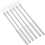 Kuhn Rikon 6 Piece Cheese Fondue Forks Of Stainless Steel Small Silver 32040. Fixed Price $59.91.