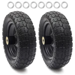 Ar-pro (2-PACK) 10" Flat Free Solid Tire And (2-WHEEL). Fixed Price $42.29.