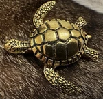 Sea Turtle Pure Copper Statue Pin Artisan Figurine Brooch Good Luck Decor New. Fixed Price $10.99.