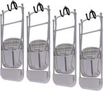4 Pack Storage Rack, Wall Mounted Folding Organizer And White. Fixed Price $11.66.
