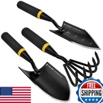 Kemaier Heavy Duty Stainless Steel Garden Tool Set, Hand Trowel, Cultivator. Fixed Price $103.41.