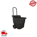 Suncast 15 Gallon Lawn Garden Cart, Durable Resin Wheelbarrow, Heavy-duty, Black. Fixed Price $45.59.
