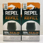 New*set Of 2 Scent Free Realm Zone Mosquito Repellent 40 Hrs. Refill. Fixed Price $15.75.