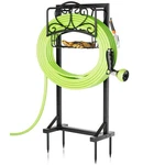 Stable Garden Hose Holder With Storage Basket And Tool Hooks, Heavy-duty Gard.... Fixed Price $40.15.