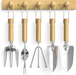 Grenebo Wood Wall Hooks Garden Tool Set 6-PIECE Rust-proof Gift For Women. Fixed Price $15.61.