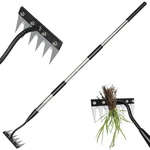 Garden Weeding Rake, Iron With Long HANDLE(27" - 60"), Heavy Duty Te. Fixed Price $23.28.