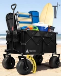 Hikenture Beach With Balloon Wheels, 9" Pu Tires Collapsible Wagon, 440.... Fixed Price $244.08.