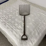 Vintage Cast Iron Hand-forged Hay Manure Rake 14-TINE Farm Garden Rustic Decor. Fixed Price $99.99.