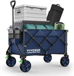 Vivosun 300LBS Folding Wagon Utility Cart 360 Wheels W/ Brake & Adjust Handle. Fixed Price $69.99.