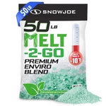 Snow Joe 50 Lb Ice Melt Green High Visibility Concrete Safe. Fixed Price $89.99.