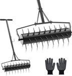 Seeutek 23 Inch Rolling Lawn Aerator - Upgraded Heavy Duty Soil Pen. Fixed Price $88.31.