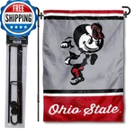 Wincraft Ohio State Buckeyes Vintage Retro Throwback Garden Flag Stand Holder. Fixed Price $54.78.