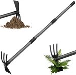 Garden Hoe Tool, 2-IN-1 Heavy Duty Dual-head Weeding 45" Adjustable Long. Fixed Price $26.19.