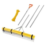 Vevor Landscape Rake, 36 Inch Wide Head 133 Handle, Large Heavy Duty Alumin. Fixed Price $67.72.