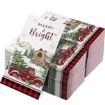 200 Pcs Christmas Guest Napkins Disposable 3 Ply Merry And Bright Buffalo Pla.... Fixed Price $36.05.