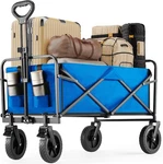 220LBS Foldable Wagon Cart ? Heavy Duty Collapsible Utility With Wheels. Fixed Price $54.99.