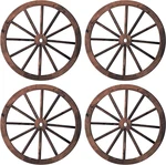 4 Pcs Wagon Wheel Decorative Wooden Vintage Old Western Party Farmhouse. Fixed Price $30.95.