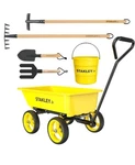 Stanley Jr Kids Garden Wagon Set 6PC Outdoor Tool Kit Rake Hoe Bucket - New. Fixed Price $345.39.