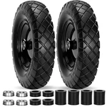 Upgraded 16" Flat Free Wheelbarrow Wheels And Tires, 4.80/4.00-8 Solid .... Fixed Price $83.24.