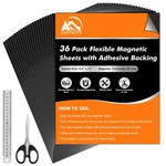 Aertiavty 36 Packs Magnetic Sheets With Adhesive Backing 8.5 X 11 Inch, Black. Fixed Price $44.41.