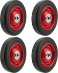 Pingeui 4 Pcs 8 Solid Rubber Tire, Flat Free Inches, Black, Red. Fixed Price $39.75.