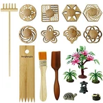 Zen Garden Stamps Rake Gifts - Patterns Sand Play Therapy Kit Meditation Tool. Fixed Price $25.70.