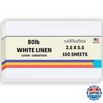 Thunderbolt Paper 150 Bright White Linen 80 Cover Sheets - 3.5 X 5.5. Fixed Price $48.04.
