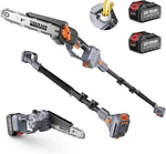 Taskstar 2-IN-1 Cordless Pole Chainsaw Brushless 15 Ft Reach 2X4.0AH Battery. Fixed Price $89.00.