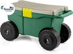 Rolling Garden Cart With Seat - Plastic Storage Bench And Interior Tool Tra. Fixed Price $69.08.