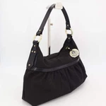 Fendi Chef Shoulder Bag Black Canvas Leather Trim Gold Logo Charm Auth. Fixed Price $853.47.