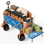 300LBS 49IN Beach Wagon Big Wheels Brake Collapsible Folding Utility Cart. Fixed Price $135.08.