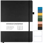 College Ruled A4 Hardcover Leather Notebook 192 Pages, Lay-flat Design. Fixed Price $30.35.