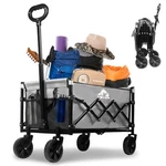 Best Collapsible 352LBS Capacity, Foldable Large Wagons Carts, Heavy Duty. Fixed Price $56.01.