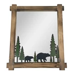 26-INCH High Black Bears Wood And Metal Forest-inspired Decorative Wall Mirror. Fixed Price $59.95.