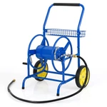 Garden Hose Reel Cart With 2 Wheels And Storage Basket-blue Color:. Fixed Price $125.47.