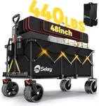 Sekey 48''L Collapsible Foldable Extended Wagon With 440LBS Weight Capacity, Hea. Fixed Price $281.02.