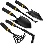 Kemaier Garden Tool Set Featuring Heavy-duty Stainless Steel Hand Black. Fixed Price $98.88.