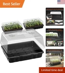 3-SET Heavy Duty Seed Starter Trays With 5" Humidity Domes For Easy Planting. Fixed Price $47.49.