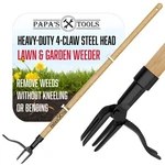 Weed Puller Tool Stand Up Heavy Duty Claw Steel 43.5 Bamboo Handle Led Papas. Fixed Price $46.99.