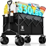 Navatiee 330LBS Collapsible Folding Wagon, Beach Cart Heavy Duty Foldable. Fixed Price $137.38.