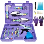 Ntoeja Garden Set, 17-PIECE With Floral Print, 304 Blue. Fixed Price $57.11.