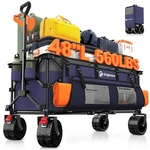 Collapsible Wagon Cart Foldable 560LB Capacity Big All Terrain Wheels Heavy Duty. Fixed Price $209.99.
